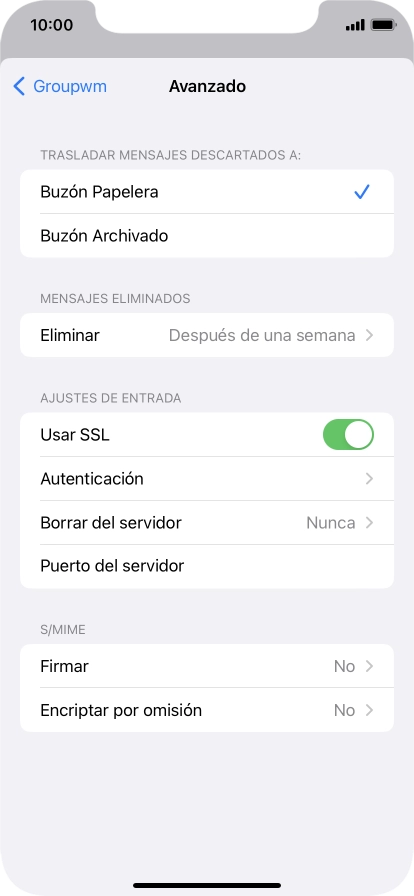 Pulsa el indicador junto a 