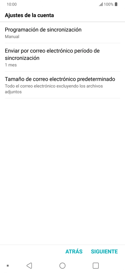 Pulsa Programación de sincronización.