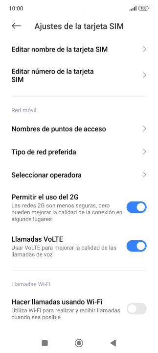 Pulsa Seleccionar operadora.