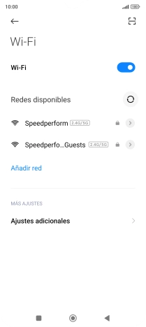Pulsa la red wifi deseada.