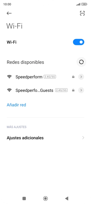 Pulsa la red wifi deseada.
