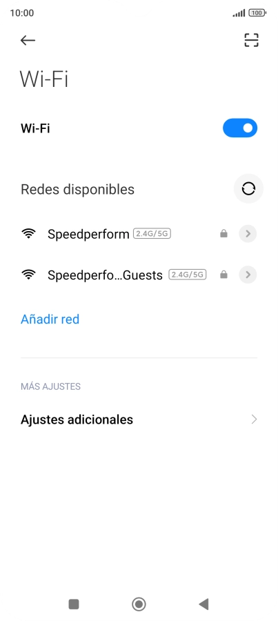 Pulsa la red wifi deseada.