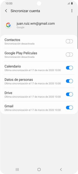 Pulsa el indicador junto a 