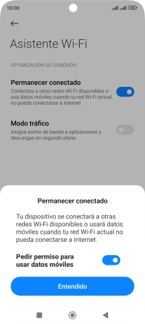 Si activas la función, pulsa Entendido.