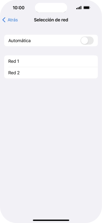 Si desactivas la función, pulsa la red deseada.