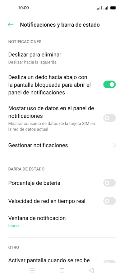 Pulsa Gestionar notificaciones.