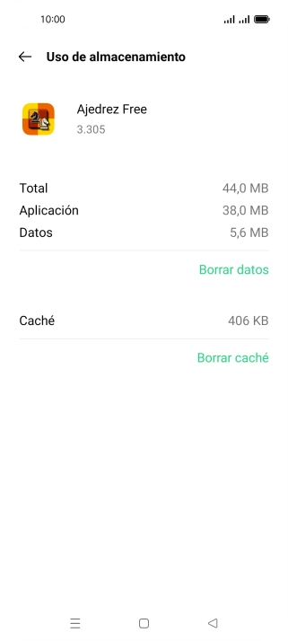 Pulsa Borrar caché.