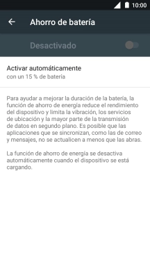Pulsa el indicador para activar la función.