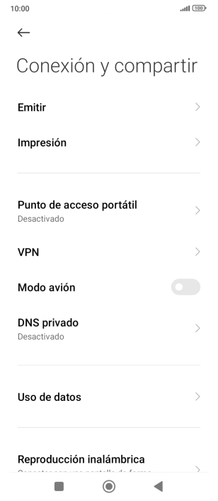 Pulsa Uso de datos.