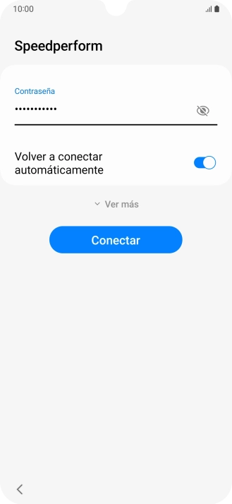 Introduce la contraseña de la red wifi y pulsa Conectar.