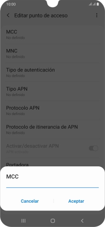 Introduce 214 y pulsa Aceptar.