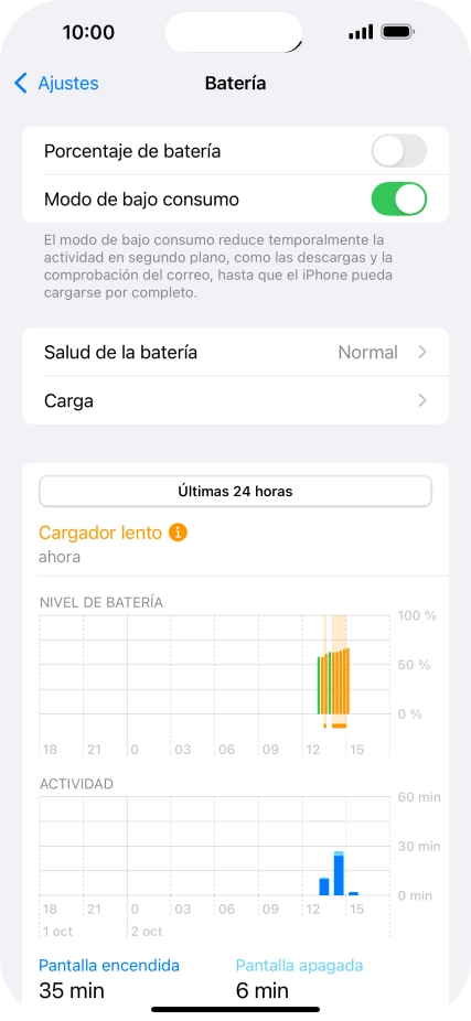 Desliza el dedo hacia arriba desde la parte inferior de la pantalla para terminar y volver a la pantalla de inicio.
