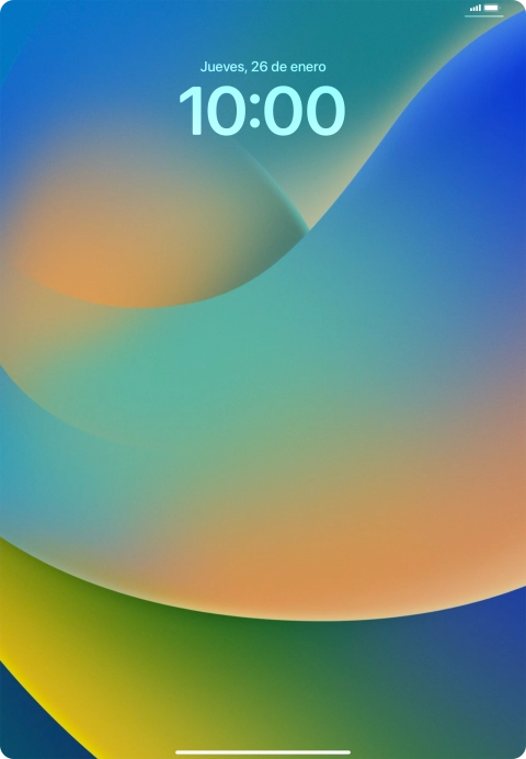 Desliza el dedo hacia arriba desde la parte inferior de la pantalla.