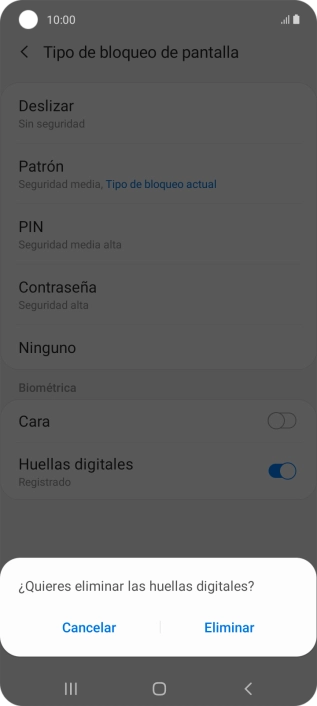 Pulsa Eliminar.