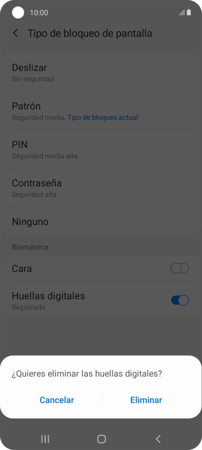 Pulsa Eliminar.