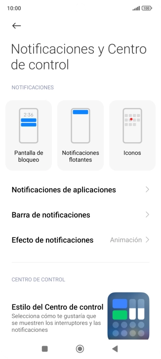 Pulsa Notificaciones de aplicaciones.