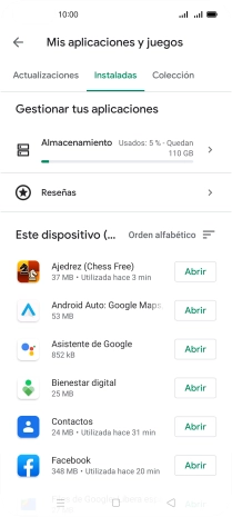 Pulsa la app deseada.