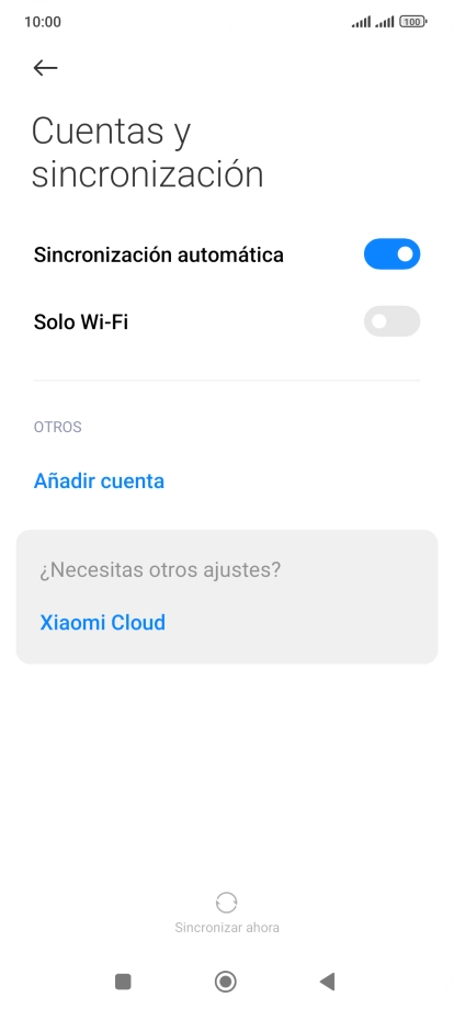 Pulsa Añadir cuenta.