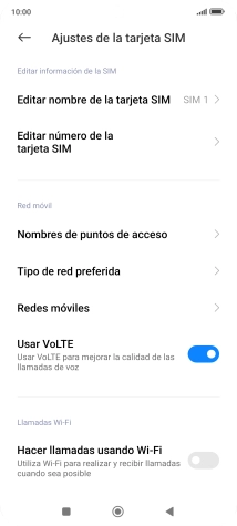 Pulsa Tipo de red preferida.