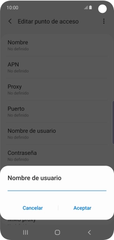 Introduce wap@wap y pulsa Aceptar.