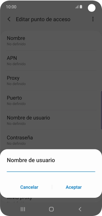 Introduce wap@wap y pulsa Aceptar.