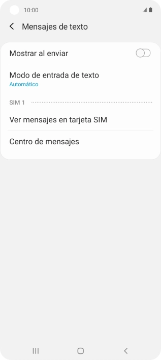 Pulsa Centro de mensajes.