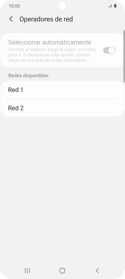 Pulsa la red deseada.
