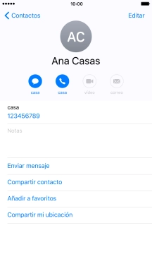 Pulsa la tecla de inicio para terminar y regresar a la pantalla de inicio.