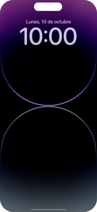 Desliza el dedo hacia arriba desde la parte inferior de la pantalla.