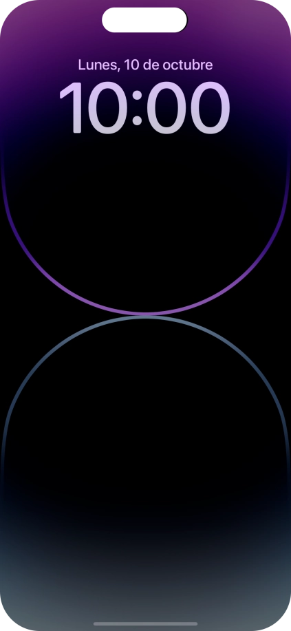 Desliza el dedo hacia arriba desde la parte inferior de la pantalla.