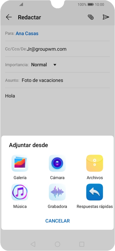 Pulsa Archivos y desplázate a la carpeta deseada.