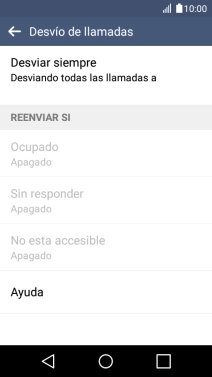Pulsa el tipo de desvío deseado.