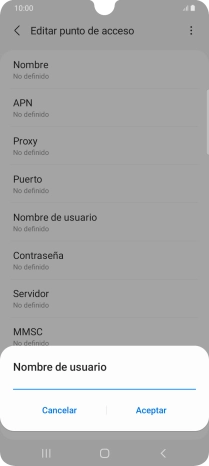 Introduce wap@wap y pulsa Aceptar.