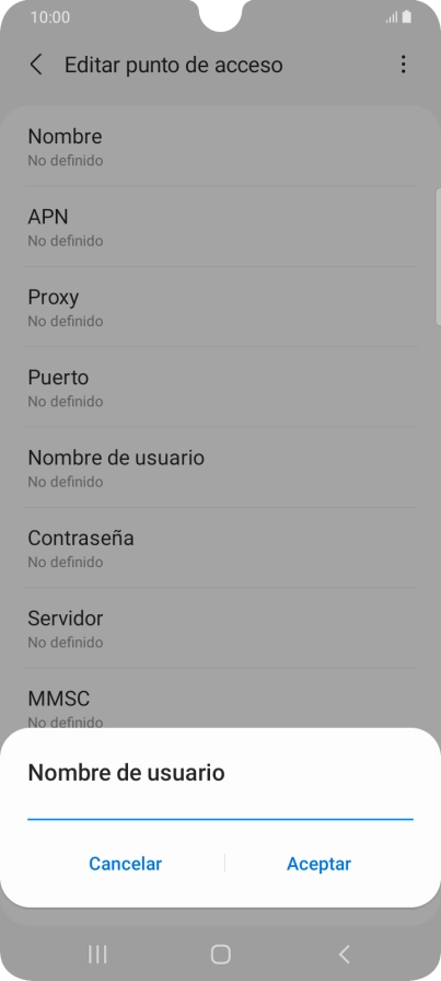 Introduce wap@wap y pulsa Aceptar.