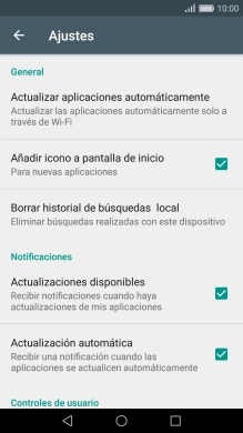 Pulsa Actualizar aplicaciones automáticamente.