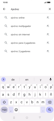 Introduce el nombre del tema o de la app y pulsa el icono de búsqueda.