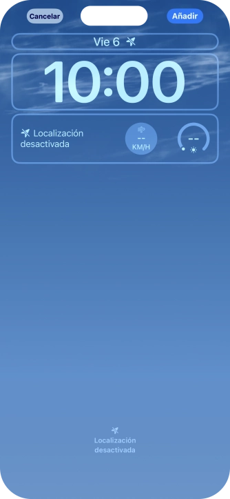 Si deseas personalizar la vista de la fecha en la pantalla de bloqueo, pulsa el widget de la fecha y sigue las indicaciones de la pantalla para seleccionar la vista de widgets deseada.