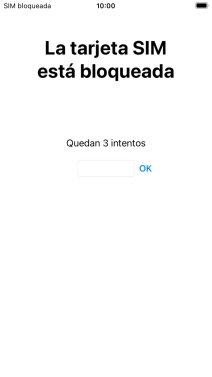 Si es necesario desbloquear la tarjeta SIM, introduce el código PIN y pulsa OK.