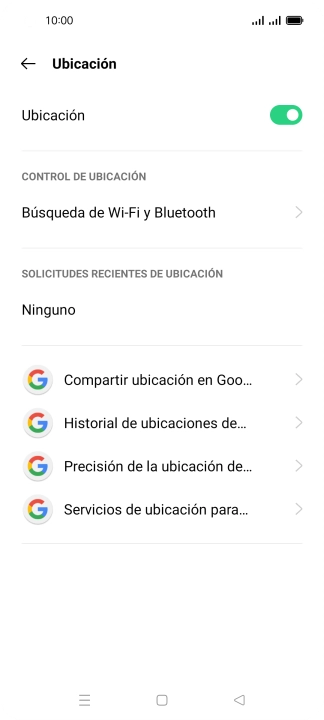 Pulsa Precisión de la ubicación de....