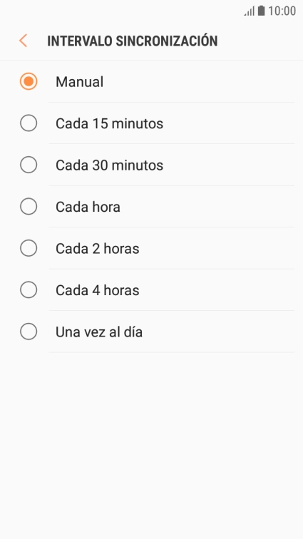 Pulsa el ajuste deseado.