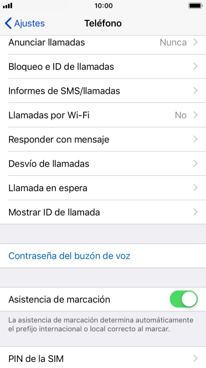 Pulsa PIN de la SIM.