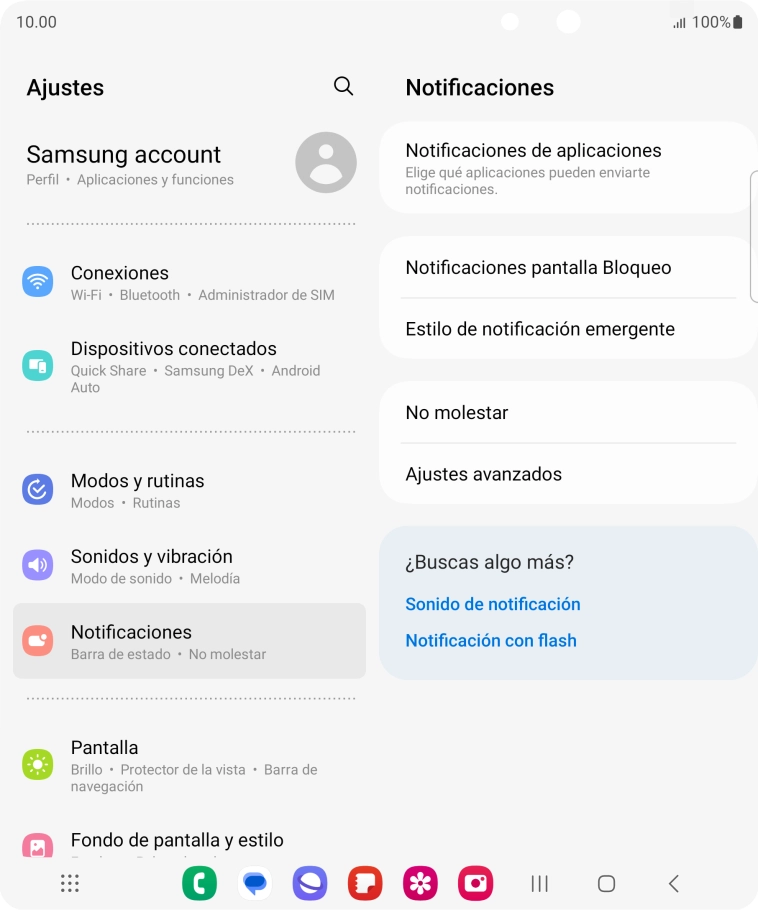 Pulsa Notificaciones de aplicaciones.