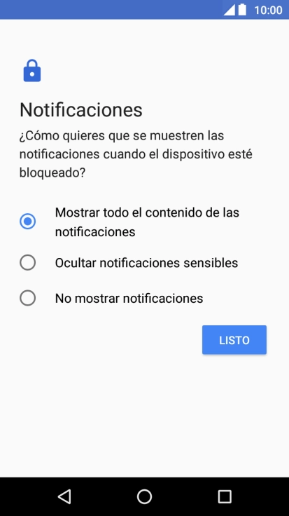 Pulsa el ajuste deseado.
