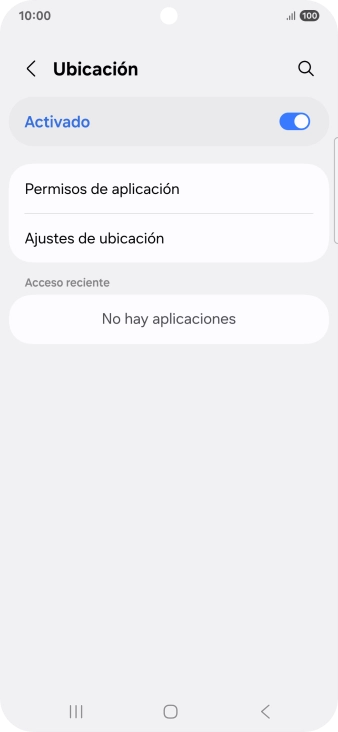 Pulsa Permisos de aplicación.