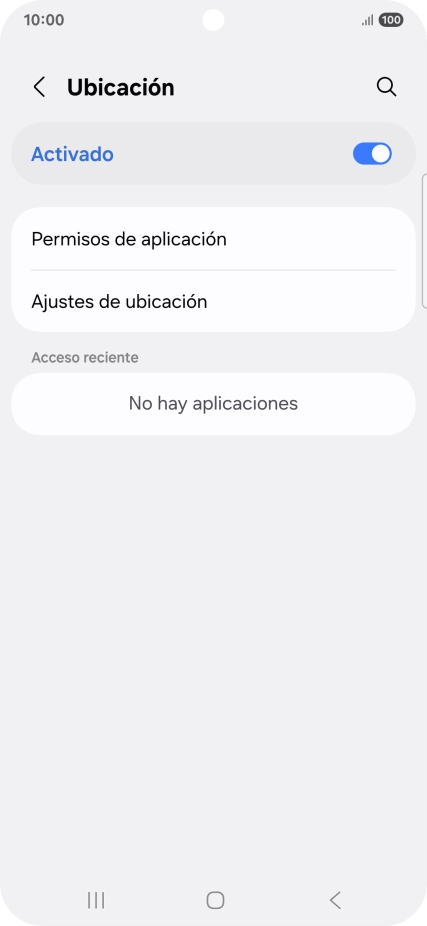 Pulsa Permisos de aplicación.
