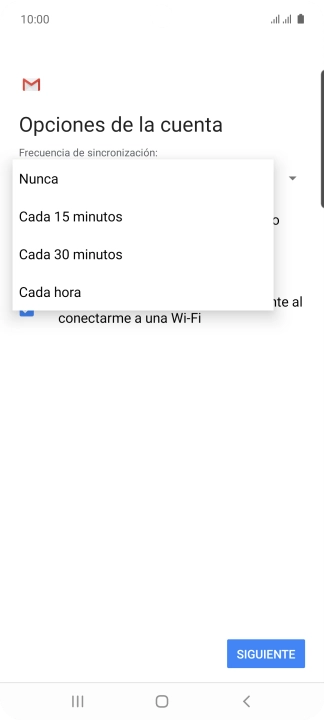 Pulsa el ajuste deseado.