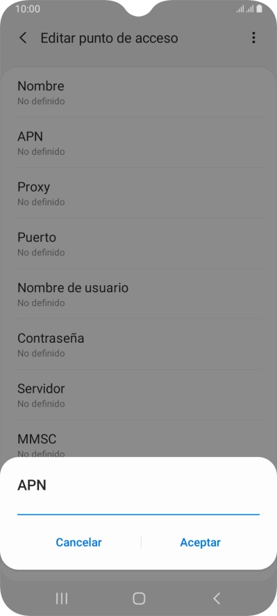 Introduce airtelwap.es y pulsa Aceptar.