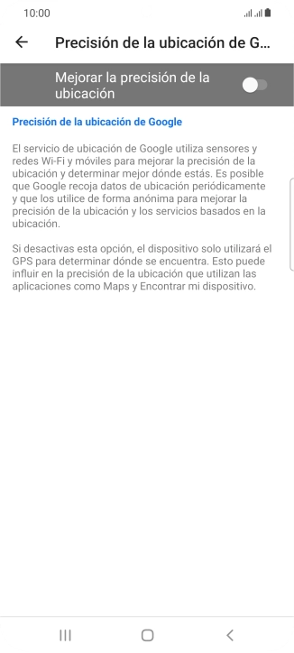 Pulsa el indicador junto a 
