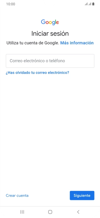 Si no tienes una cuenta de Google, pulsa Crear cuenta y sigue las indicaciones de la pantalla para ver cómo crear una cuenta nueva.