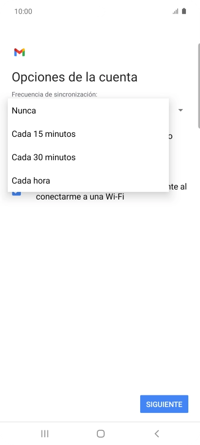 Pulsa el ajuste deseado.